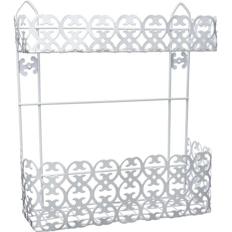 Estante de ducha de pared de 2 niveles Agadir White