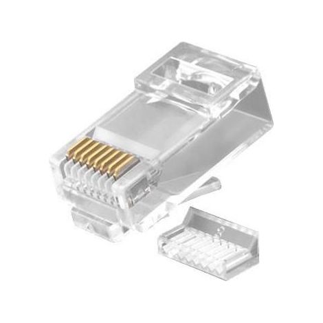 Fiche Lanview RJ45 UTP Cat6a pour AWG23-24 solide/câble, 10 pièces, LVN125416