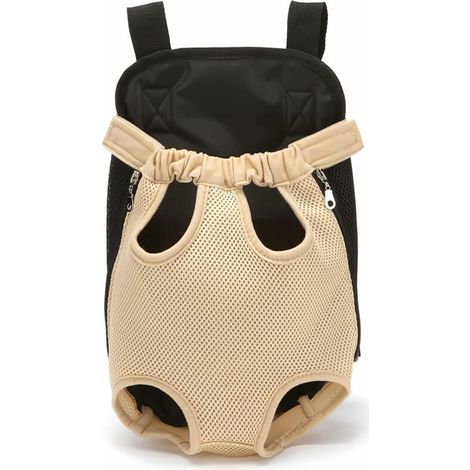 Haustierrucksack, verstellbarer Haustierrucksack, Hunde-Reisetasche, Haustiertransportbox mit Belüftungsdesign (M, Hellgelb)