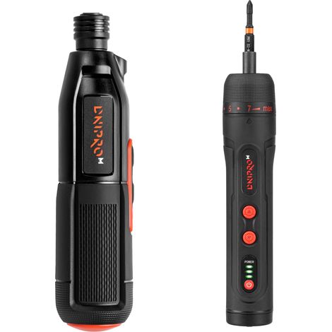 Dnipro-M Set de 2 Destornilladores Eléctricos a Batería 3,6V -1,2Nm/8Nm 850mAh + 4,5Nm/10Nm 2000mAh - Carga Type-C, Luz LED, Puntas - Pack Atornilladores Precisión – CSD-36X + CSD-40X
