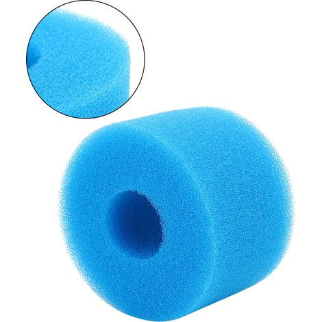 Élément filtrant lavable pour piscine, colonne d'éponge concentrique réutilisable, bleu (1/5)