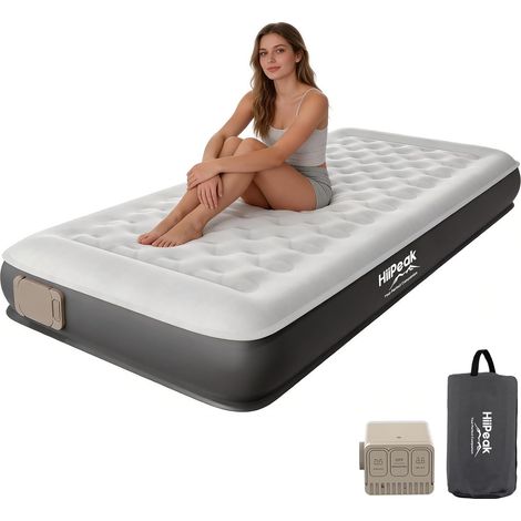 TPU Matelas Gonflable 1 Place Autogonflant Pour invités et Camping – Lit Gonflable 1 personne Portable jusqu'à 300 kg avec Pompe électrique Rechargeable integrale sans Fil (1/5)