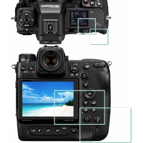 Pellicole protettive per schermo Nikon Z9 Z8 Z 8 Z 9 + Schermo superiore [Confezione da 2 + 2] Vetro temperato da 0,3 mm Durezza 9H