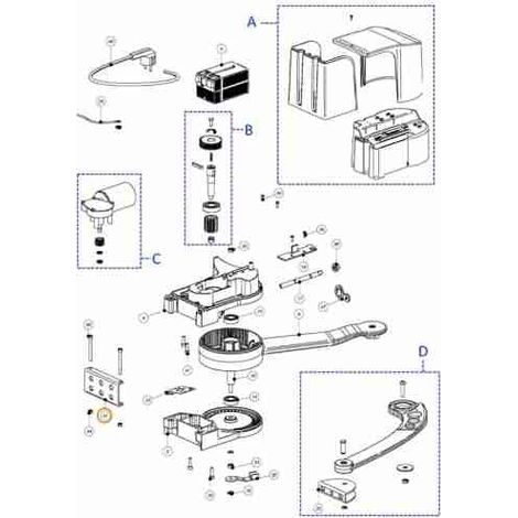 PMD1042R03.4610 Soporte de montaje del motor Ws2 Repuesto original NICE PMD1042R03.4610
