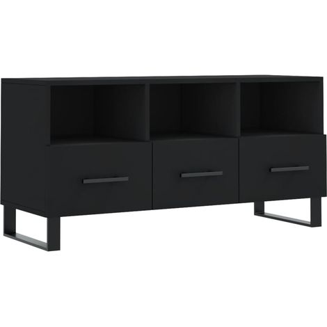 Maison Exclusive - TV-Schrank Schwarz 102x36x50 cm Holzwerkstoff