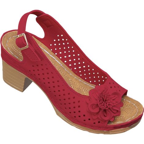 Sandalias casuales de verano con estampado floral para mujer. (1/5)