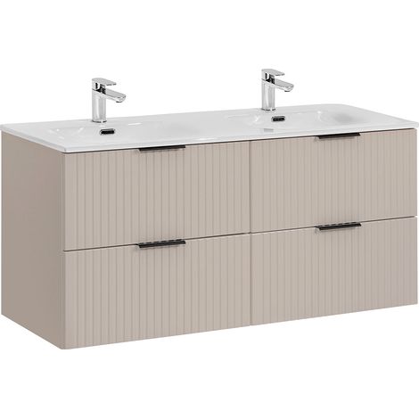 Meuble double vasque encastrée 120cm Adriel Cachemire (1/5)