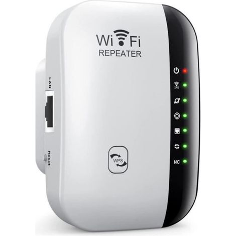 Amplificateur WiFi sans Fil Puissant – Repeteur WiFi 300Mbps, WiFi Booster, WiFi Extender Facile à Installer avec Bouton WPS[297] (1/4)