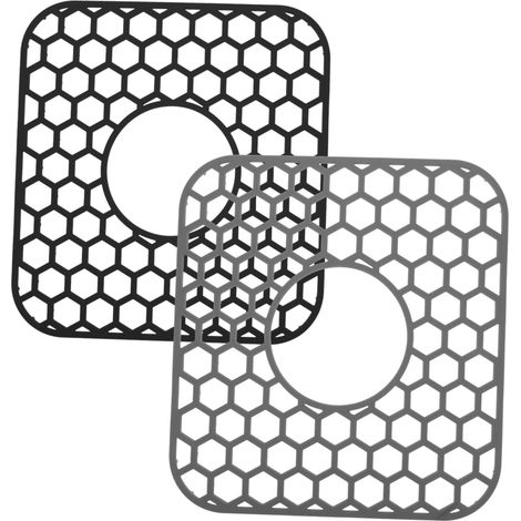 2 Pièces Tapis Égouttage Silicone pour Évier Antidérapant et Résistant Chaleur Protection de Évier avec Design Nid Abeille pour Drainage Tapis de Protection de Cuisine Robuste (1/5)
