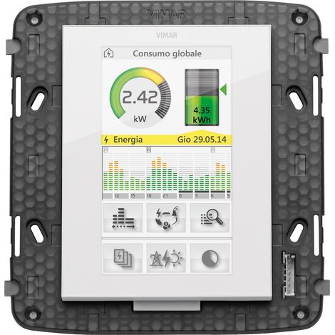 VIMAR – R21511.1.B 4,3" FullFlat-Touchscreen für Hausautomation, Weiß
