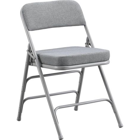 Chaise Pliante rembourrée avec Coussin épais, Gris, 1Pack (1/5)