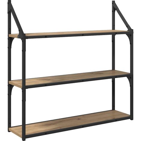 Wall Shelf Artisan Oak 80 x 21 x 78.5 cm Engineered Wood vidaXL