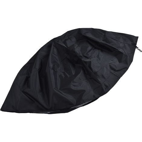 Schwarze Abdeckung für einen Außenkamin 122 x 46 cm (210D) – wasserdicht, staubdicht und UV-beständig – Ganzjahres-Gartenkaminabdeckung (1/5)