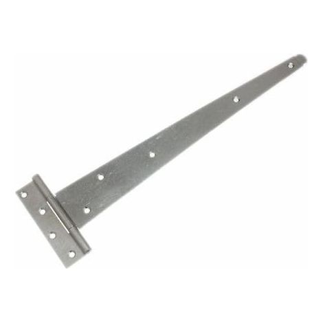 Lot de 2 charnières en T en acier BZP 45,7 cm : support robuste pour porte/portail/abri de jardin (1/2)