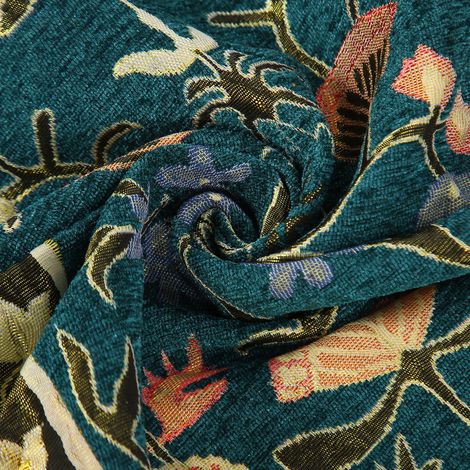 Tapis de prière moelleux en chenille, vert foncé, avec glands, polyvalent pour chambre, table et couloir, tapis de sol confortable et décoratif. (1/5)