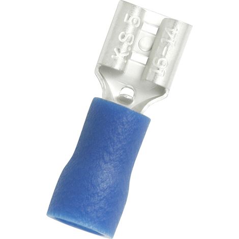 Cosse faston RS PRO, 1.5 2.5 mm², 16 14 AWG, Isolé, Bleu