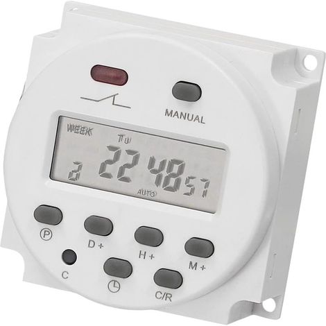 Minuterie Numérique Programmable, écran LCD, 16 Programmes Marche/arrêt Indépendants pour Ventilateur de Lampe, Appareils électriques Variés (12V) (1/5)