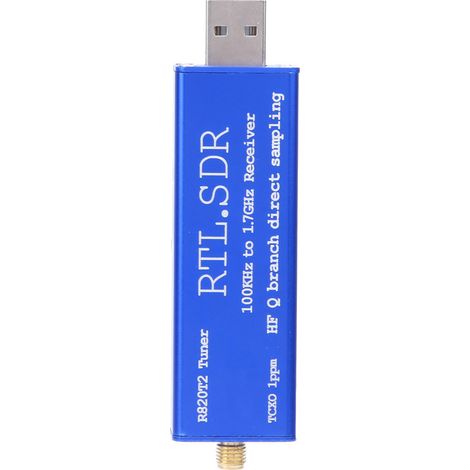 Récepteur tuner 100 kHz-1,7 GHz UHF/VHF RTL-SDR alimenté par USB, chipset RTL2832U R820T2 (1/5)