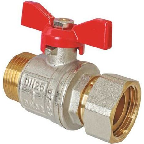 Vanne à Sphère - Male 26/34 Avec écrou Tournant V490 - Pour Installation Hydraulique - 1 Pièce (1/5)