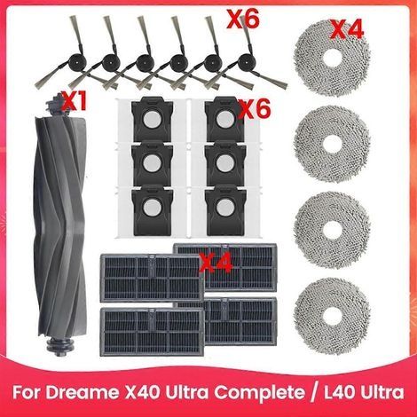 Pièces de rechange pour aspirateur robot Dreame X40 Ultra Complete / L40 Ultra : brosse latérale principale Hep (1/5)