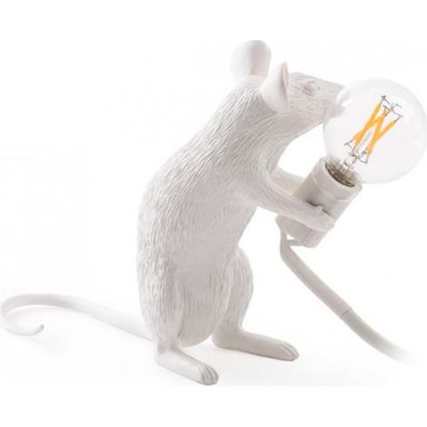 Table Lamp - Mouse Rat Kids Lamp - Resina White (1/3)