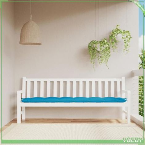 Coussin de banc de jardin - FAFEISY - 361644 - Bleu clair - 200x50x7 cm - Tissu Oxford résistant à l'eau (1/5)
