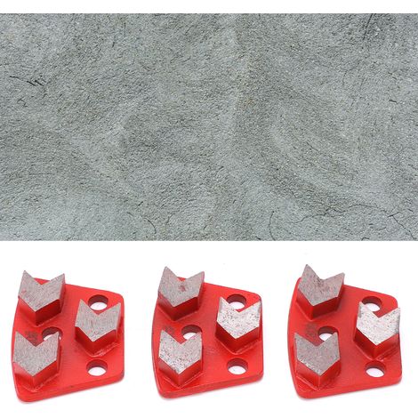 3 Chaussures de Meulage Diamant Trapézoïdales pour Béton, Dents Agressives 3 Flèches Rouges Grain 30 (1/5)