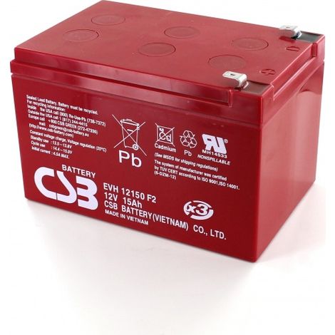 Batterie Plomb 12V 15Ah CSB EVH12150