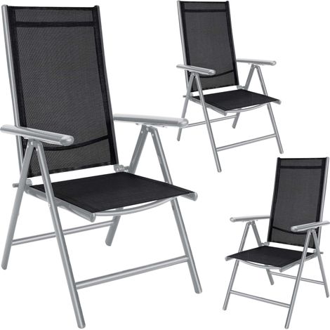 Sedia da giardino Bern Set 3 pezzi in alluminio argento