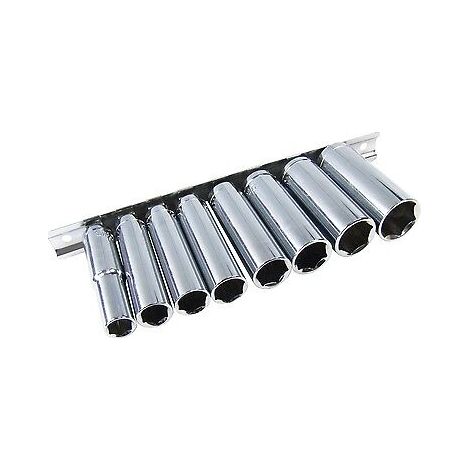 9PC 3/8 DRIVE METRIC DEEP SOCKET SET LONG REACH 10-19MM LIFETIME WARRANTY
