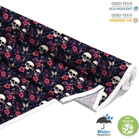 Outdoor dekostoffe oxford - Motiv der Schädel I DX4836 (1/5)
