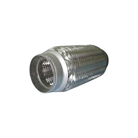 Raccord Échappement Flexible Acier - 1 Pièce - Inox Tressé - Résistance Vibrations - Réparation Silencieux - 60x150 mm