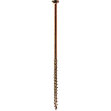 Vis charpente tête fraisée 6x150 zingué bichromaté- Boite 100,Vis à bois multi-usage à filetage unique,Idéal pour la fixation dans une gamme de substrats