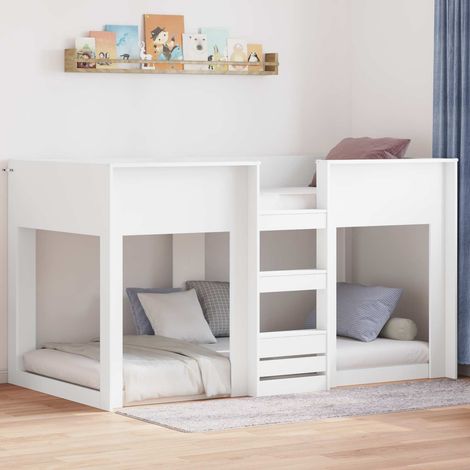 Etagenbett für Kinder Weiß 75 x 190 cm Holzwerkstoff