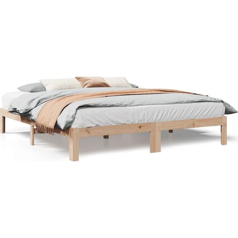 Maison Exclusive - Massivholzbett ohne Matratze 180x200 Kiefernho