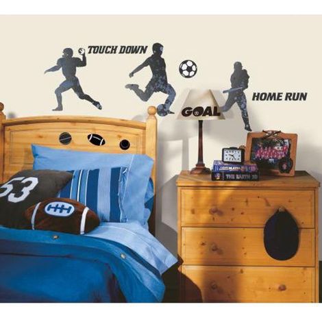 JOUEURS SPORTIFS - Stickers repositionnables silhouettes de joueurs sportifs (1/3)