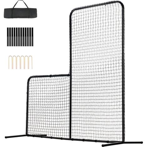 Mophorn Baseball di Tipo L per Gabbia da Battitura, 84" x 38" x 84" Ombrello di Sicurezza per Baseball e Softball, Rete da Battente Portatile con Borsa per il Trasporto e Picchetti da Terra