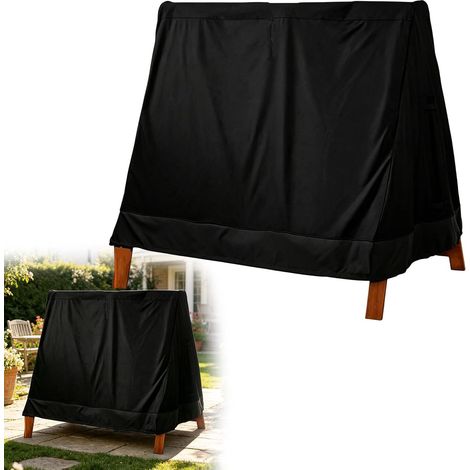 Housse de protection pour balancelle de jardin 3 places - 216 x 140 x 170 cm - Protection UV - Imperméable, coupe-vent, indéchirable - En tissu Oxford - Pour balançoire de jardin, banc, meubles de (1/5)