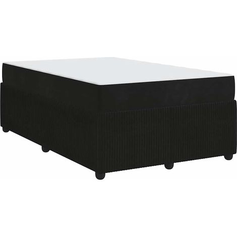 Lit double,Lit adulte,Cadre de lit avec matelas Noir 120 x 190 cm Velours CFW7028684 (1/5)