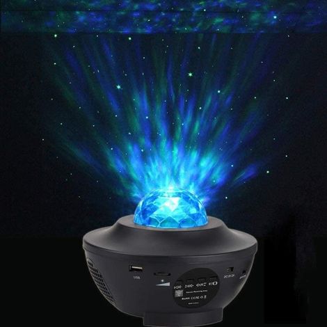 Éclairage scénique avec musique haut-parleurs, minuterie, Vert Starlight avec télécommande et LED Night Light Projecteur (1/5)