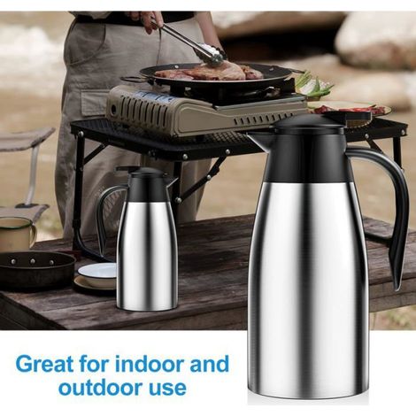Thermos de 2 litres, 2,1 litres - en acier inoxydable 304, adapté aux bouilloires électriques, théières et machines à café. (1/4)