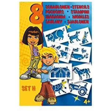 Pochoir Enfant - Set De 8 Pochoirs A5 Pour Activités Artistiques - Compatible Avec Stylos Blopens - Pour Enfants À Partir De 3 Ans
