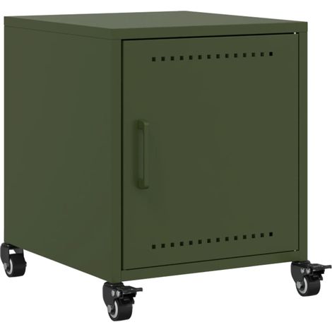 Maison Exclusive - Nachttisch Olivgrün 36x39x43,5 cm Stahl