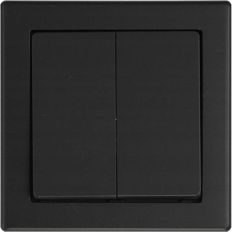 Interruttore doppio per lampadario 7x7cm Interruttore a filo Nero opaco
