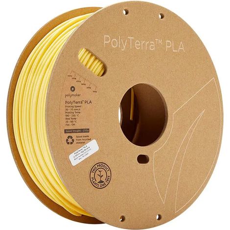 [NEUWERTIG] B-Ware Polymaker Poly Terra Filament 3 D Druck Material Pla Spule Banana 2.85 Mm