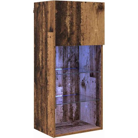Maison Exclusive - Mobile TV da Parete con LED Legno vecchio 40,5 x 30 x 90 cm