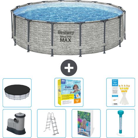 Bestway Steel Pro MAX Rund - 488x122 cm - 8-teilig S532