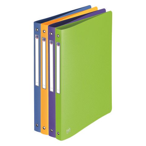 Classeur 4 anneaux plastique Oxford Memphis A4 dos 2 cm couleurs pastel assorties - Lot de 20 (1/2)