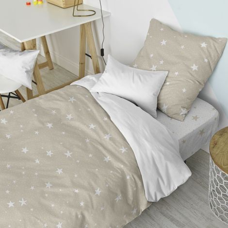 Ensemble nordique Little Star 2 pièces 140x200 cm (Lit 80) Beige (1/5)