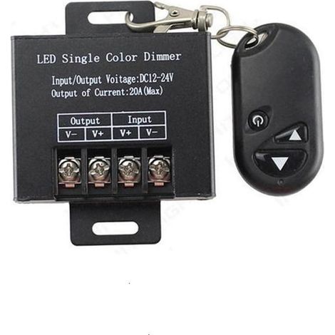 DC12V 24V 20A LED SMD Variateur métallique Gradateur Dimmer Sans Fil Télécommande Interrupteur (1/5)